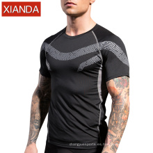 Camiseta de fitness estampada para hombres Camiseta de carrera Running Sportswear